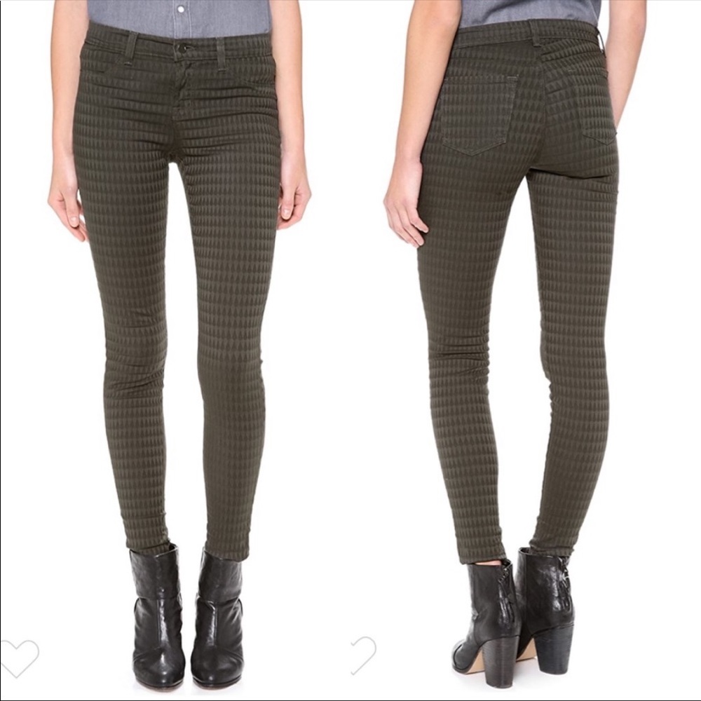 ❤️ J Brand 485 Prism Jacquard Mid Rise Skinny Mica Size 24 NWOT